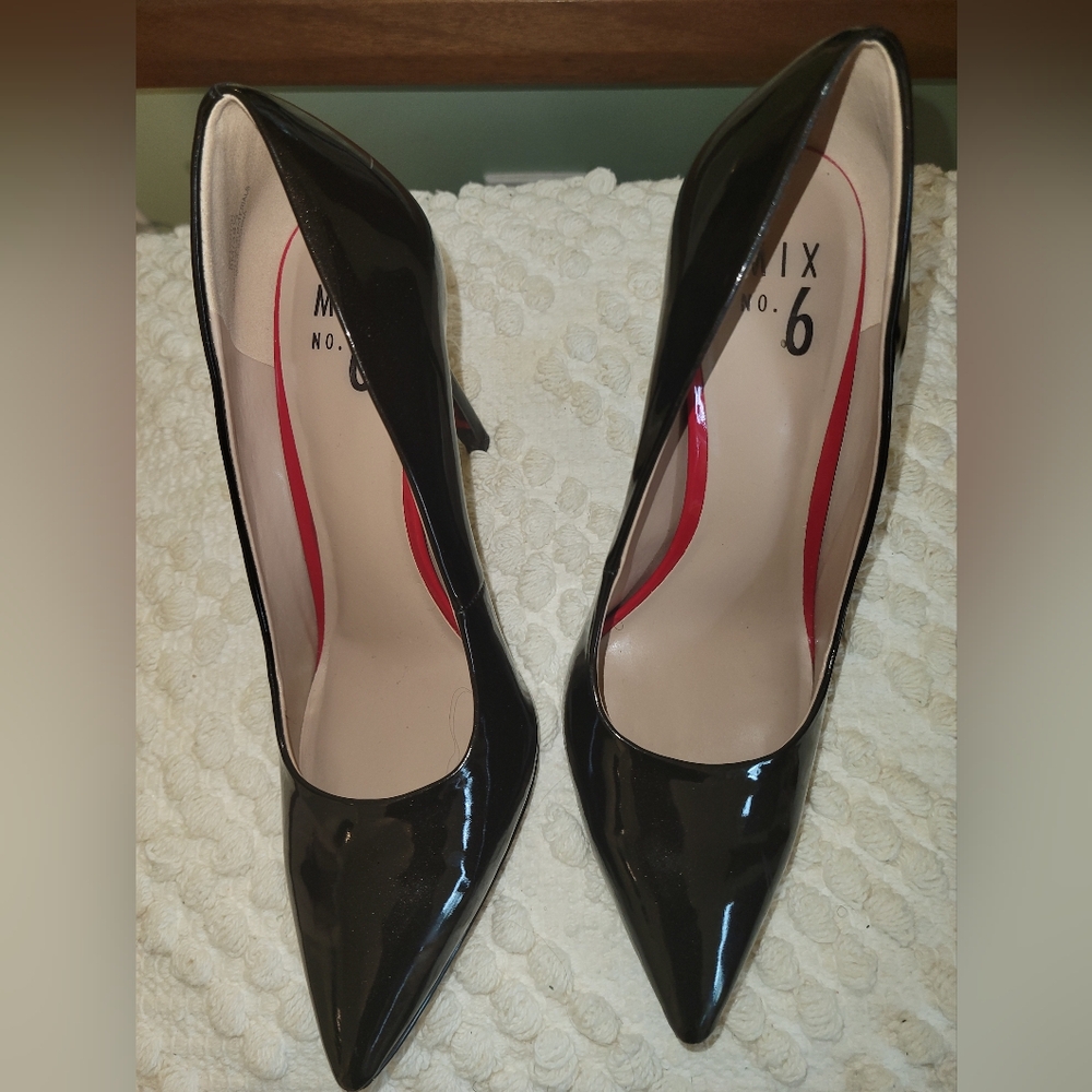 Mix No. 6 Black Patent Leather Heels